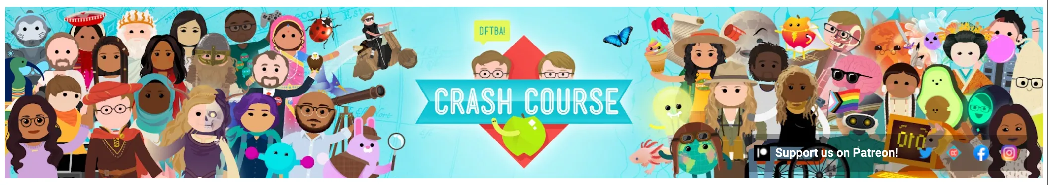 Crash Course animated educational series branding