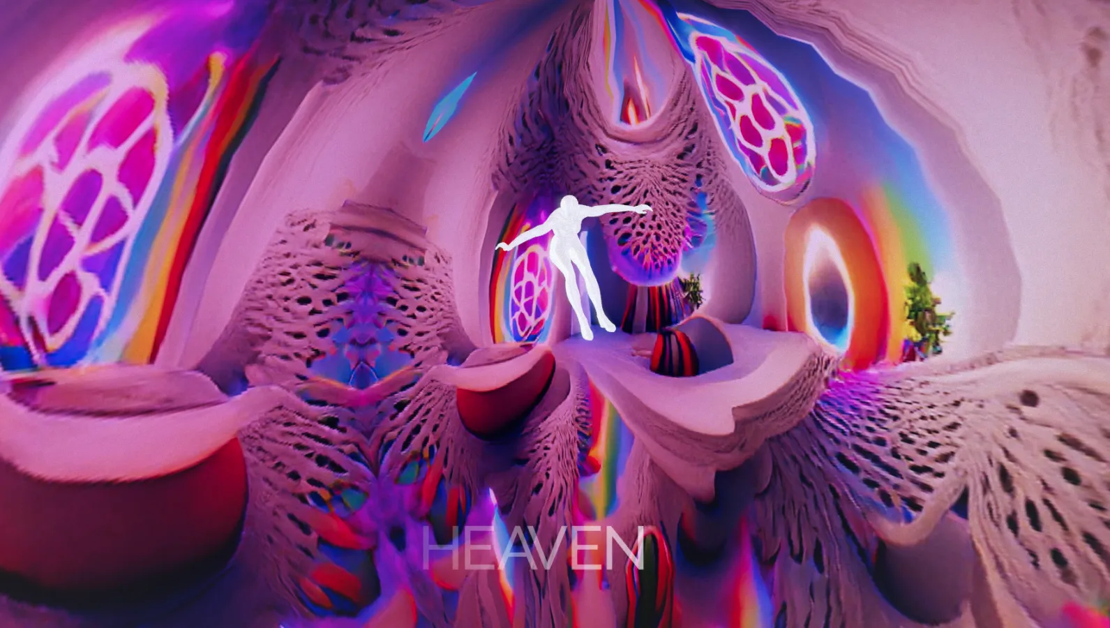 Joy Odyssey Feels Like Heaven second view showing audio-reactive geometry responding to the song's midrange