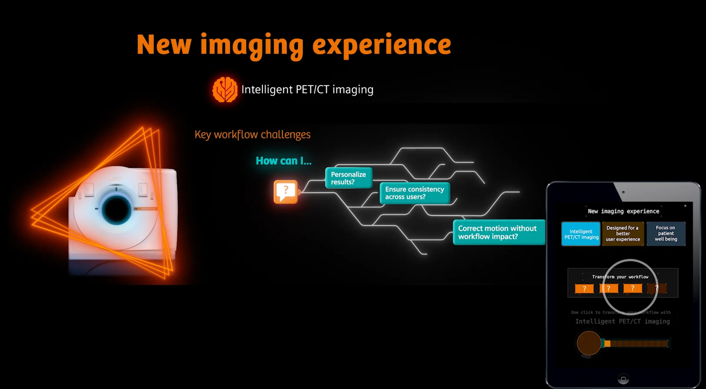 Siemens Biograph Trinion interactive iPad control surface overlaying immersive projections at Illuminarium Toronto