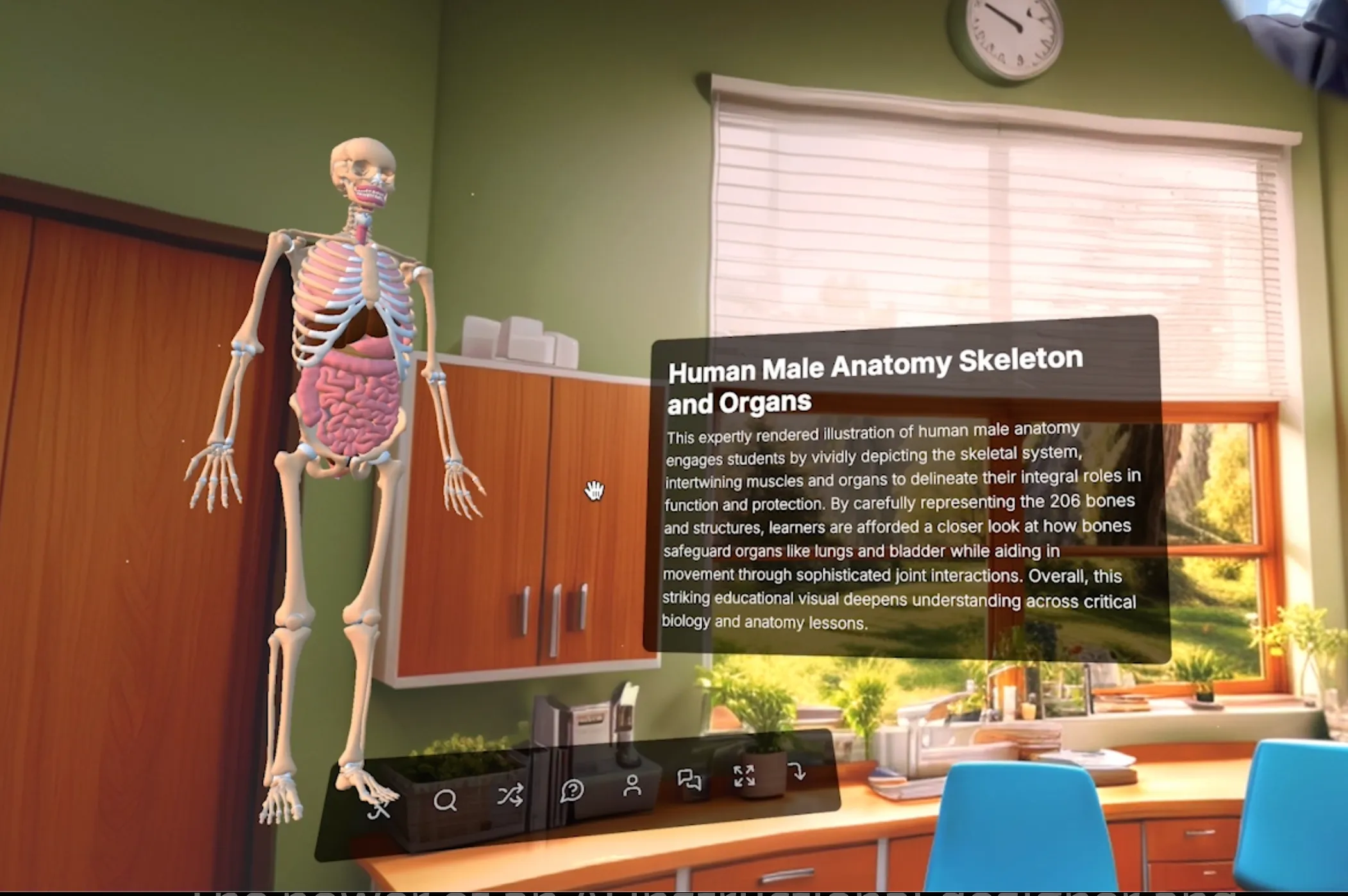 Trek AI virtual classroom environment with students in an immersive setting