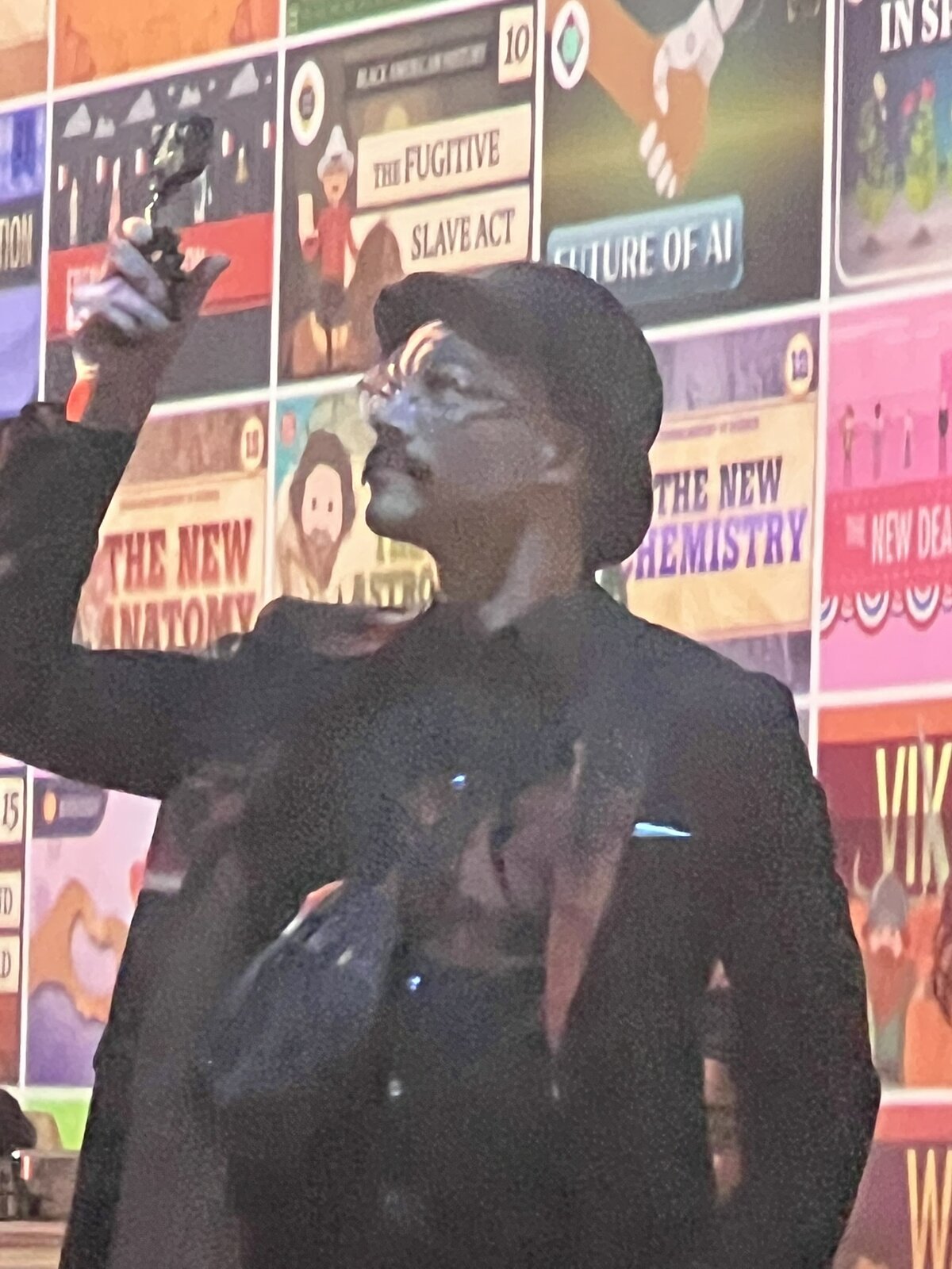 Tyler Sammy on the Crash Course set, 2025