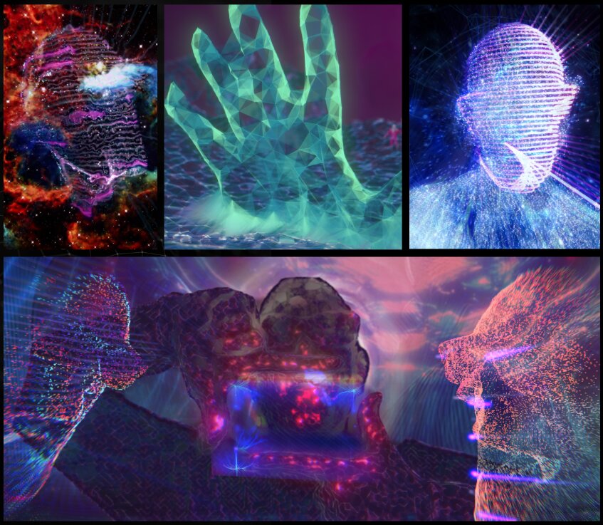 Patrick Olsen 'Emergence' immersive audio-reactive visuals — point-cloud and cosmic imagery